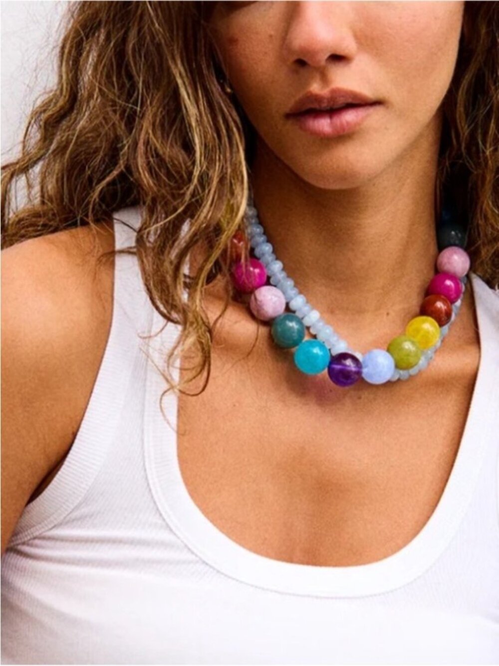 New! Colorful Beaded Dopamine Necklace NWOT